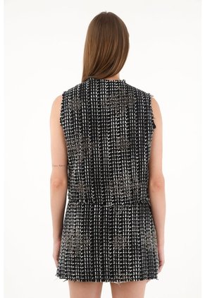 Tennis Chaleco Negro Tejido Para Mujer