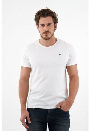 Tennis Camiseta Blanca Manga Corta Para Hombre