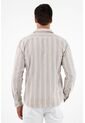 Camisa Café Manga Larga Para Hombre de Tennis