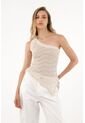Tennis Camiseta Crudo Con Apariencia Tejida Para Mujer de Tennis