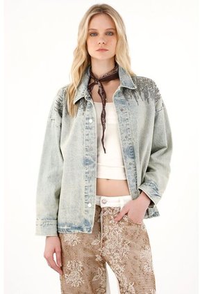 Tennis Abrigo Con Apliques Decorativos Tono Claro Para Mujer