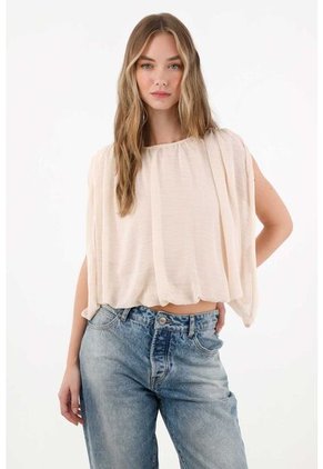 Tennis Camisa En Tela Liviana Y Vaporosa Crudo Con Diseño Limpio Para Mujer