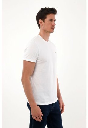 Tennis Camiseta Con Cuello Redondo Estampada Blanca Para Hombre