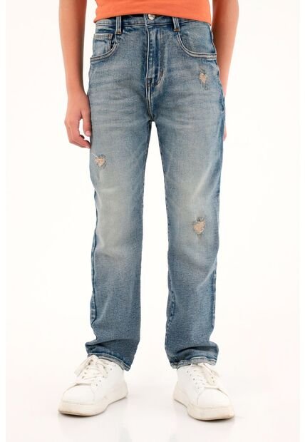 Jean Recto De Rotos Con Parche Para Niño