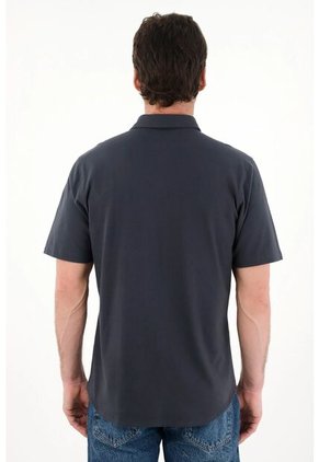 Tennis Camisa Manga Corta Azul Para Hombre