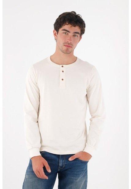 Tennis Camiseta De Manga Larga Crudo Para Hombre