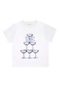 Tennis Camiseta Blanca Manga Corta Con Estampado Con Textura Lisa Para Mujer de Tennis
