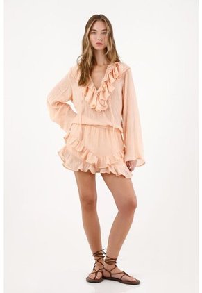 Tennis Vestido Corto Con Boleros Naranja Para Mujer