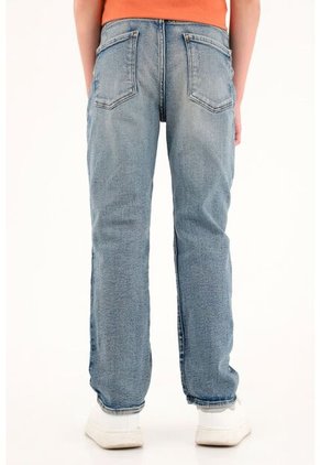 Jean Recto De Rotos Con Parche Para Niño
