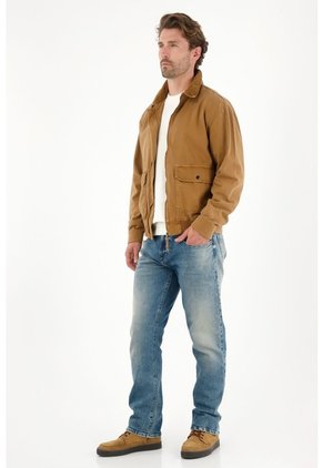 Tennis Chaqueta Tipo Bomber Café Para Hombre