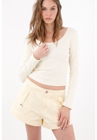 Tennis Camiseta Manga Larga Con Cuello Redondo En Algodón Crudo Para Mujer Tennis