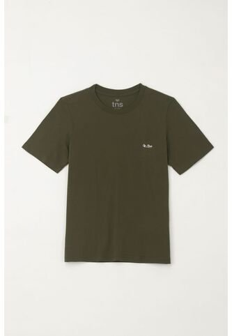 Camiseta Básica Con Estampado Verde Para Niño Tennis