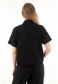Tennis Camisa En 100% Lino Negra Para Mujer de Tennis