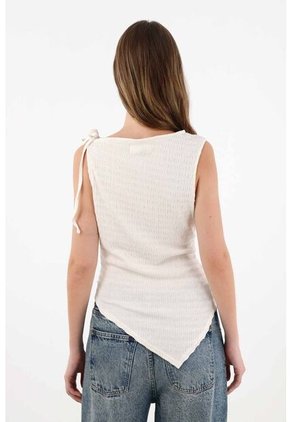 Tennis Camiseta Con Recogido Lateral Crudo Para Mujer