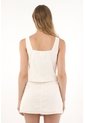 Tennis Crop Con Ajuste De Sesgos En Delantero Para Mujer de Tennis