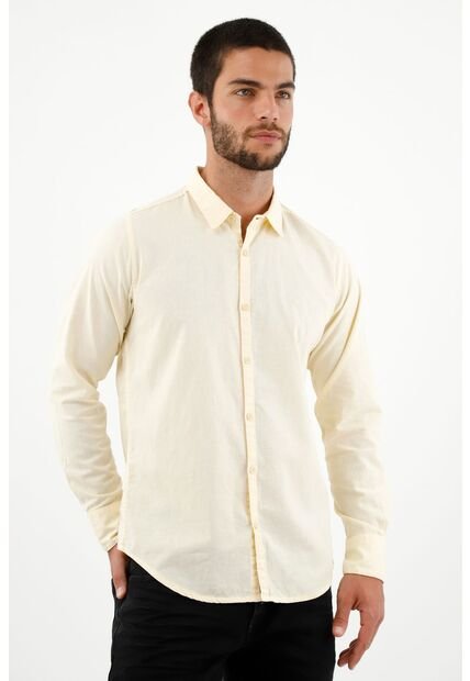 Tennis Camisa Tipo Lino Crudo Para Hombre
