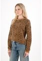 Tennis Buzo Tejido Afelpado Animal Print Con Diseño Limpio Para Mujer de Tennis