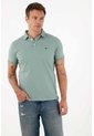 Tennis Polo Slim Fit Verde Licra Para Hombre de Tennis