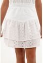 Falda Blanca Corta En Ojalillo Para Niña de Tennis