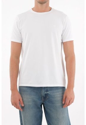 Tennis Camiseta Cuello Redondo Blanca Para Hombre