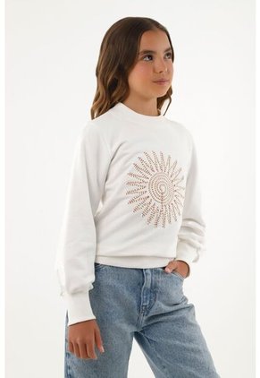 Buzo Crudo Con Aplique Decorativo Para Niña