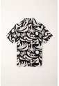 Tennis Camisa Tipo Bowling Con Estampado Playero Para Hombre de Tennis
