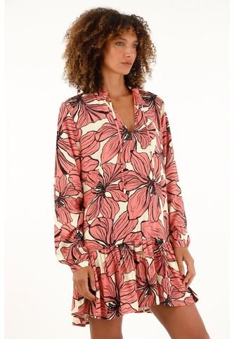 Vestido Manga Larga Estampado Para Mujer Tennis