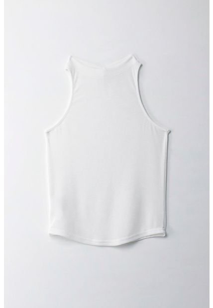 Camiseta En Tela Tejida Con Brillo Crudo Para Mujer