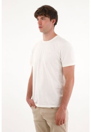 Tennis Camiseta Con Raqueta Estampada Crudo Para Hombre