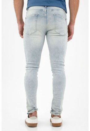 Tennis Jean Azul Cinco Bolsillos Para Hombre