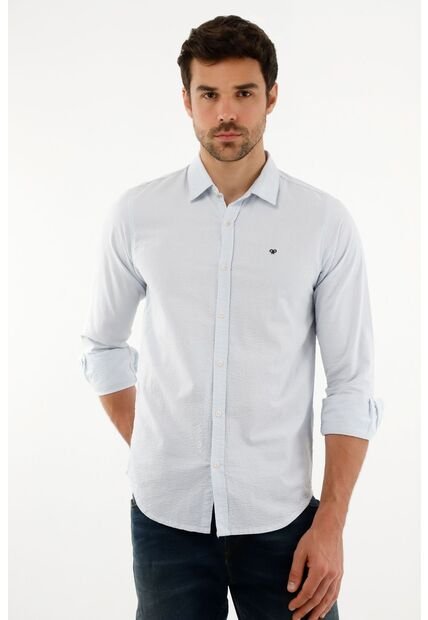 Tennis Camisa Azul Con Mini Raqueta Para Hombre