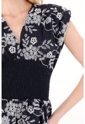 Tennis Vestido Corto Con Escote En V Azul Para Mujer