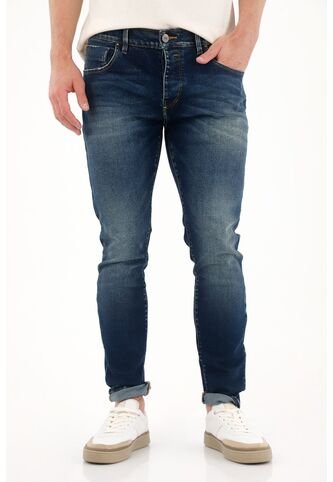 Tennis Jean Skinny Con Desgastes Azul Oscuro Para Hombre Tennis
