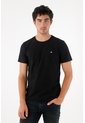 Tennis Camiseta Básica Con Raqueta Negra Para Hombre de Tennis
