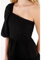 Tennis Vestido Corto En 100% Lino Negro Para Mujer de Tennis