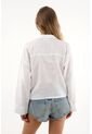 Tennis Camisa Blanca Manga Larga Con Escote 100% Lino Para Mujer de Tennis