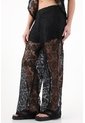 Tennis Pantalón Recto En Encaje Negro Para Mujer de Tennis