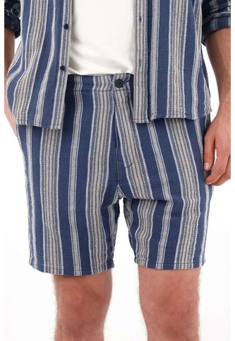 Bermuda Clásica De Diseño A Rayas Para Hombre Tennis
