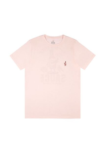Camiseta Rosada Con Estampado En Espalda Para Hombre