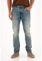 Tennis Jean Nudy Tiro Medio Azul Con Detalle Fruncido Para Hombre de Tennis