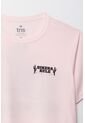 Camiseta Manga Corta Estampada Rosada Para Hombre de Tennis