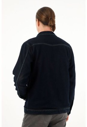 Tennis Chaqueta Trucker Con Bolsillos De Tapa Para Hombre