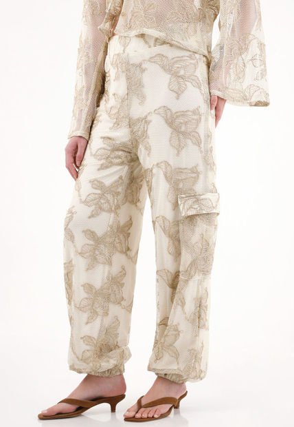Pantalones Jogger Bordados Para Mujer