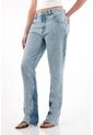 Tennis Jean Recto Tiro Medio Azul Con Cuello Definido Para Mujer de Tennis