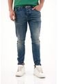 Tennis Jean Skinny Tiro Medio Con Efecto Craquelado Para Hombre de Tennis