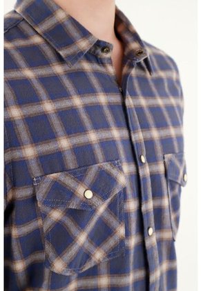 Tennis Camisa Preteñida Azul Para Hombre