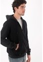 Tennis Buzo Regular Fit Con Efecto Lavado En Algodón Negro Para Hombre de Tennis