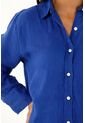 Camisa En 100% Lino Azul Para Mujer de Tennis