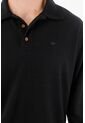 Tennis Buzo Tipo Polo Con Raqueta Bordada Negro Para Hombre de Tennis