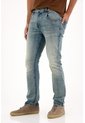 Tennis Jean Nudy Tiro Medio Azul Con Detalle Fruncido Para Hombre de Tennis